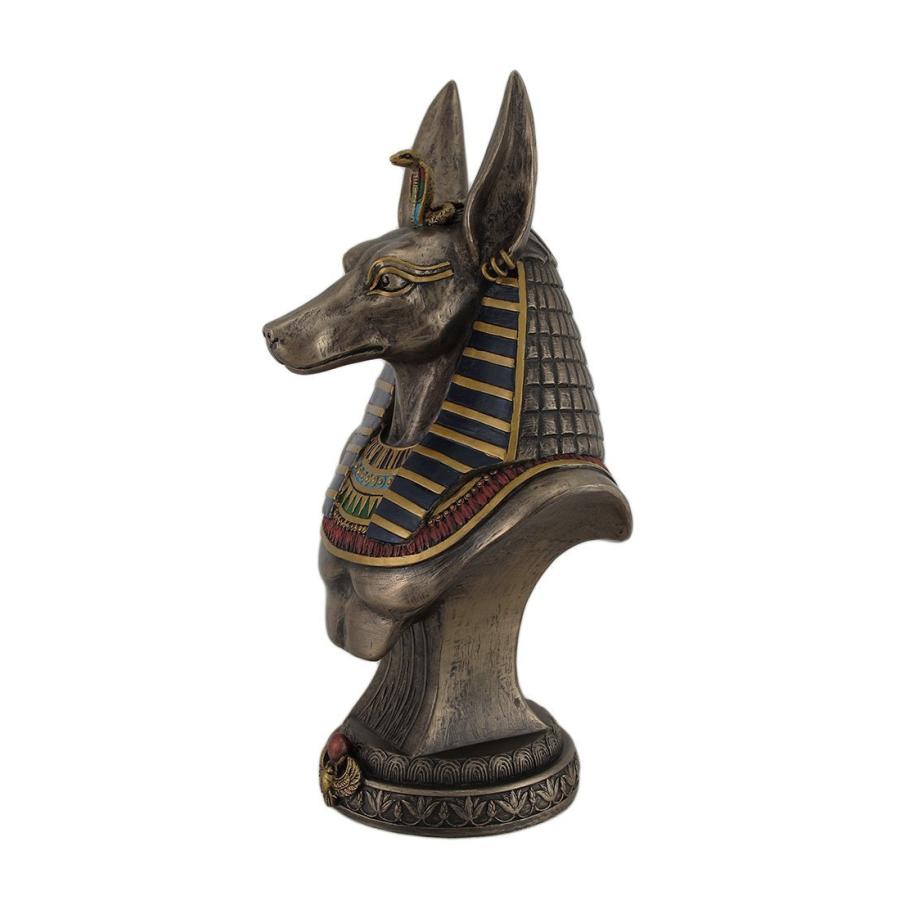 古代エジプトのジャッカル神 アヌビス神 ブロンズ風 胸像 彫像 古代エジプトのジャッカル神 アヌビス神 ブロンズ風 胸像 彫像