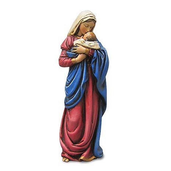 赤ん坊のイエス・キリストにキスをする聖母マリア様の彫像/ カトリック教会 祭壇 洗礼 聖母（輸入品｜romando