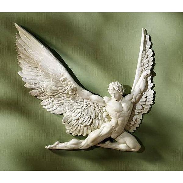 ギリシャ神話 洋風彫刻 イカロス 壁彫像 裸体レリーフインテリア ギリシャ神話 壁掛け彫刻 オリンポス（輸入品 | 