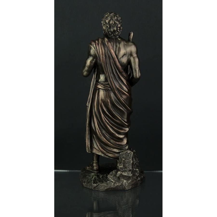 古代ギリシャ医学の神 アスクレピオス ブロンズ風 彫刻 彫像/ WHO