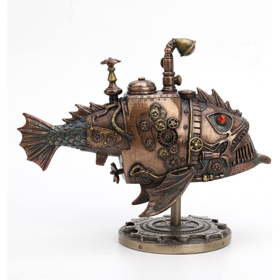 手塗り スチームパンク 潜水艦 SFファンタジー ブラウンモデル 彫像