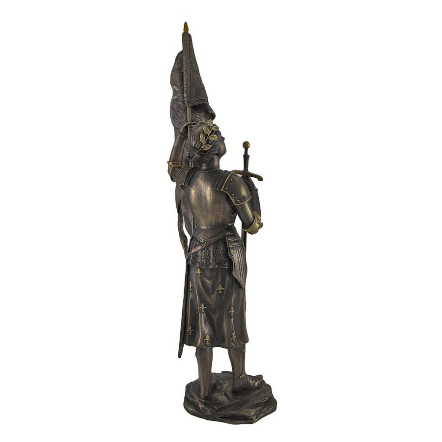 剣と旗を持った、ジャンヌ・ダルク ブロンズ風 彫像 彫刻 オルレアンの