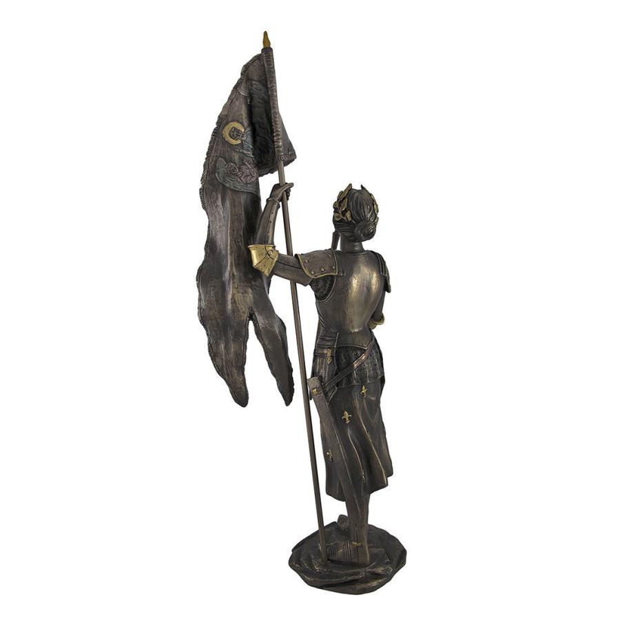 剣と旗を持った、ジャンヌ・ダルク ブロンズ風 彫像 彫刻 オルレアンの
