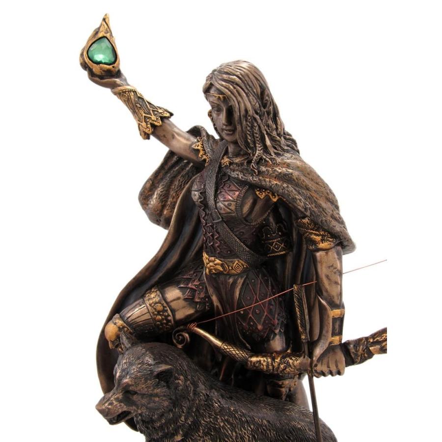ブロンズ風 北欧神話の女神 スカジ 彫像 バイキング/ 狩猟の女神