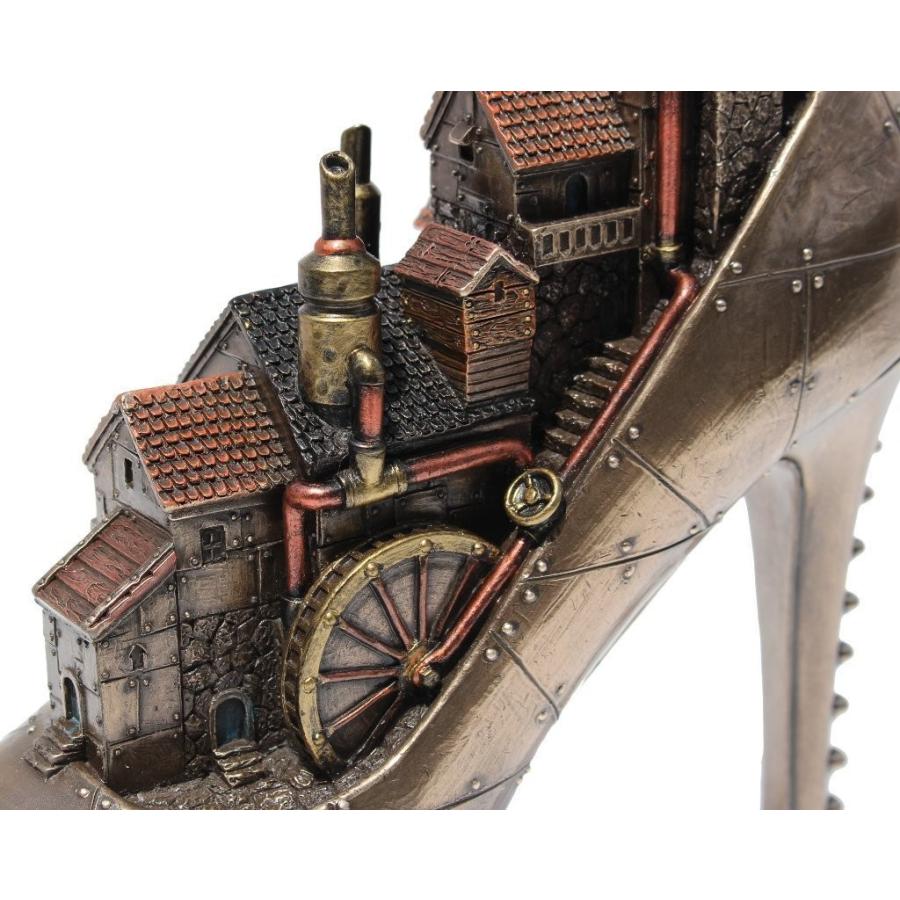 スチームパンク風 スティレットヒール(婦人靴)アイロンポリス 彫像 靴