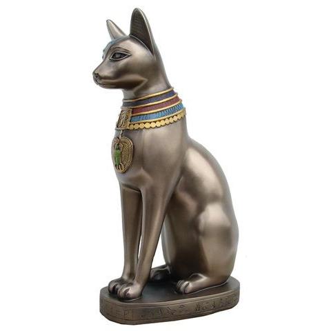 古代エジプトの女神 猫神 バステト神 彫像-日の出 音楽 および 古代エジプトの女神 猫神 バステト神 彫像-日の出 音楽 および