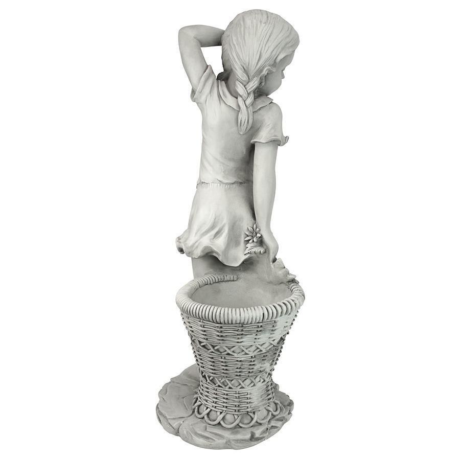 フランシス フラワーガール(花籠の少女)像 彫刻 彫像/ ガーデニング 庭園 園芸 作庭 芝生 噴水 広場（輸入品 :o0f004:浪漫堂ショップ -  通販 - Yahoo!ショッピング