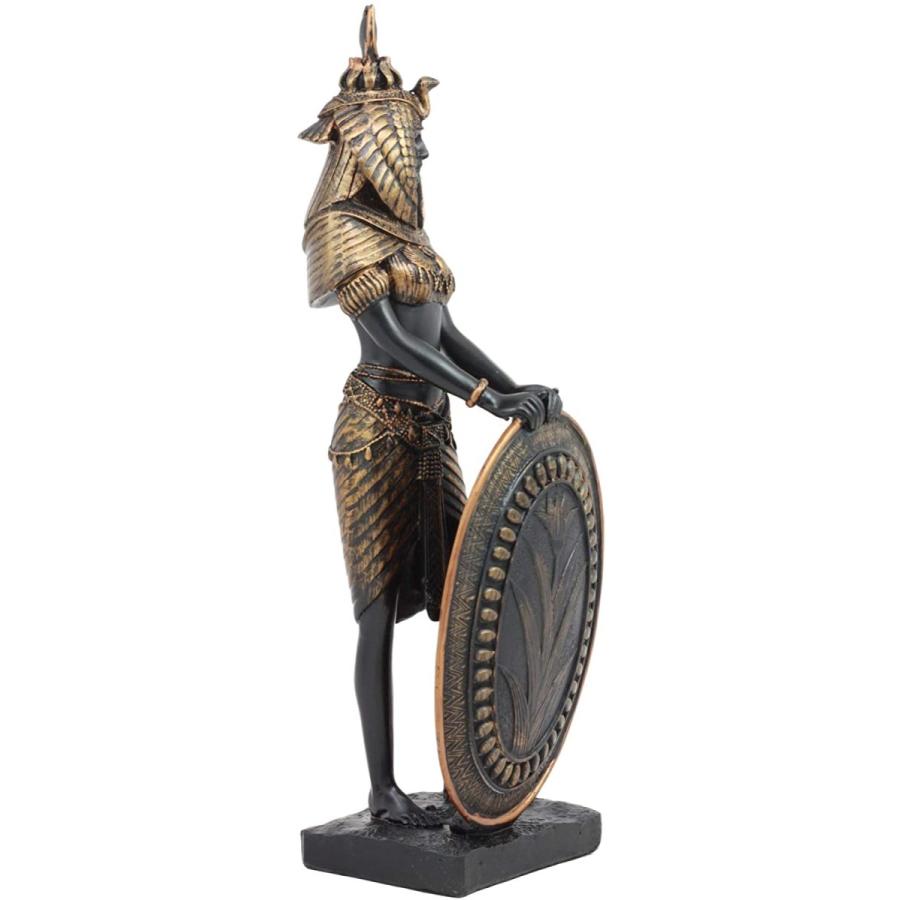 古代エジプト 盾を持ったイシス神（ブラック＆ゴールド色）置物 彫刻 彫像/ ピラミッド 神殿[輸入品 |  | 10