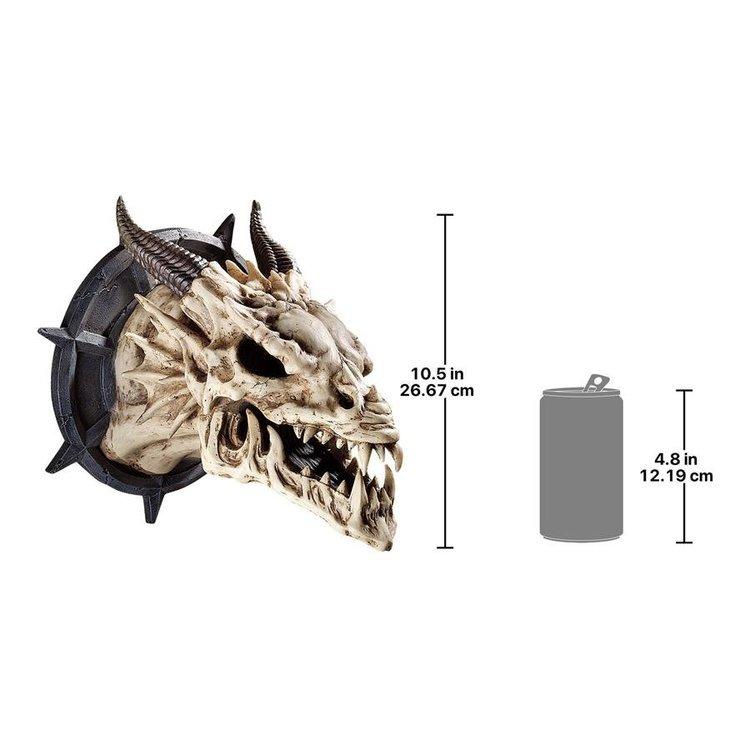 角のあるドラゴンスカル 頭蓋骨 彫像 壁彫刻 ウォールデコ 角のあるドラゴンスカル 頭蓋骨 彫像 壁彫刻 ウォールデコ