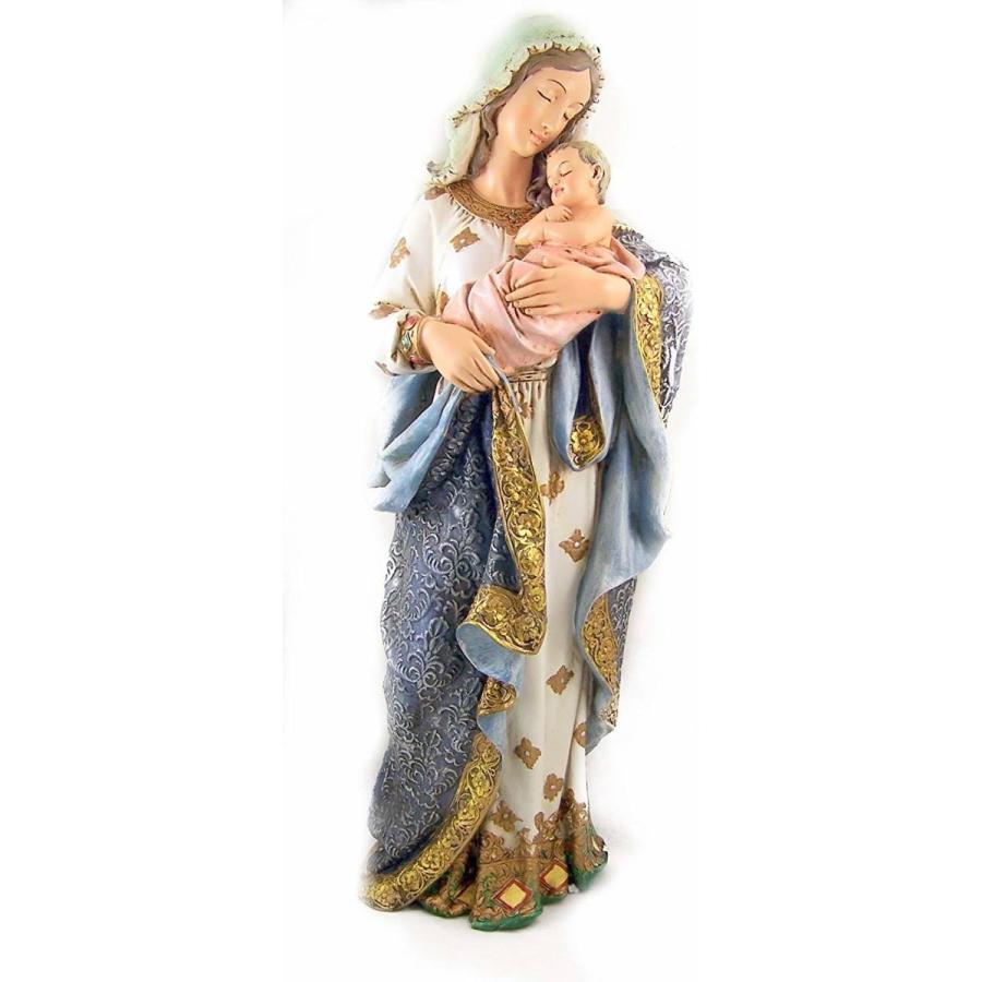 クリスチャンギフト 聖母マリアとキリスト 彫像 高さ 約58cm