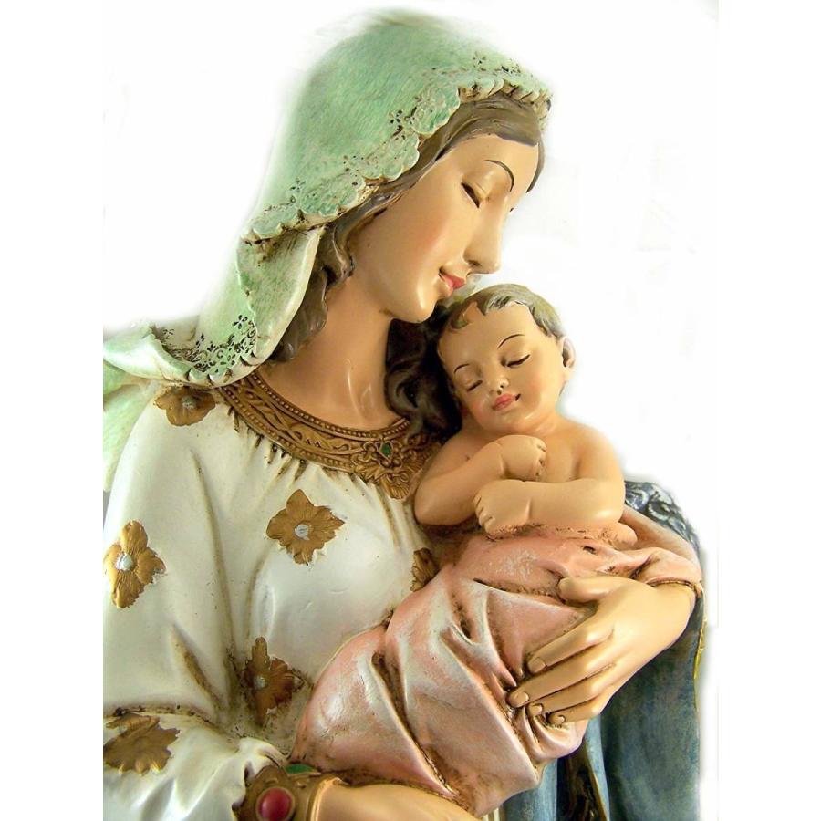 クリスチャンギフト 聖母マリアとキリスト 彫像 高さ 約58cm