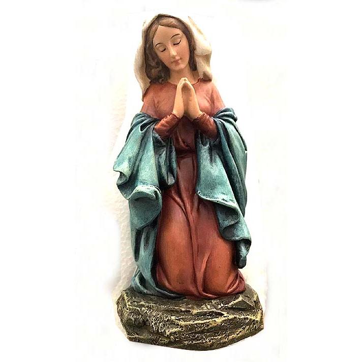 美しいお顔の、祈る聖母マリア様 レジン製 彫像 彫刻 高さ約17cm