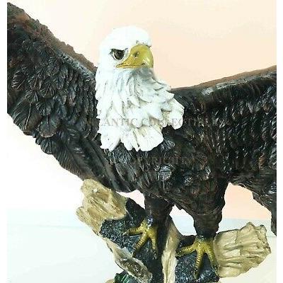 専用　鷲の彫刻 枝に止まる 空の王 白頭鷲 彫刻 彫像 高さ 約46cmハクトウワシ