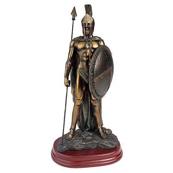 伝説のスパルタ戦士の彫刻 ブロンズ風 彫像 古代ギリシャ 300