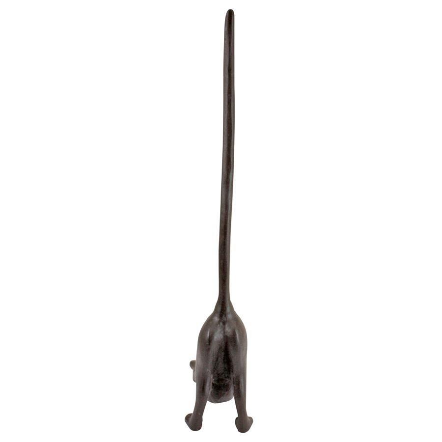 尻尾が長い猫のペーパー・タオル・ホルダー アンティーク鋳鉄風 彫像 彫刻/ キッチン用品（輸入品
