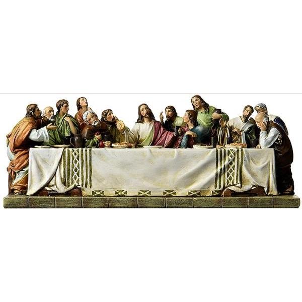 レオナルド・ダ・ビンチ 最後の晩餐 彫像 長さ約28.5cm/ カトリック