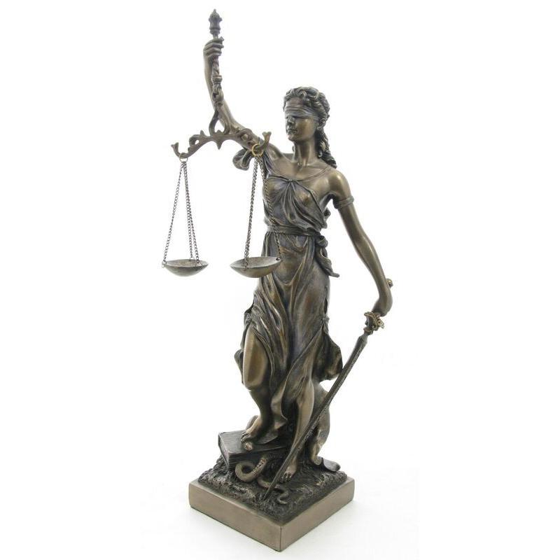 正義の女神 テミステーミス彫像 ブロンズ風 彫刻 ヴェロネーゼ製 弁護士オフィス プレゼント 司法修習生 裁判官輸入品