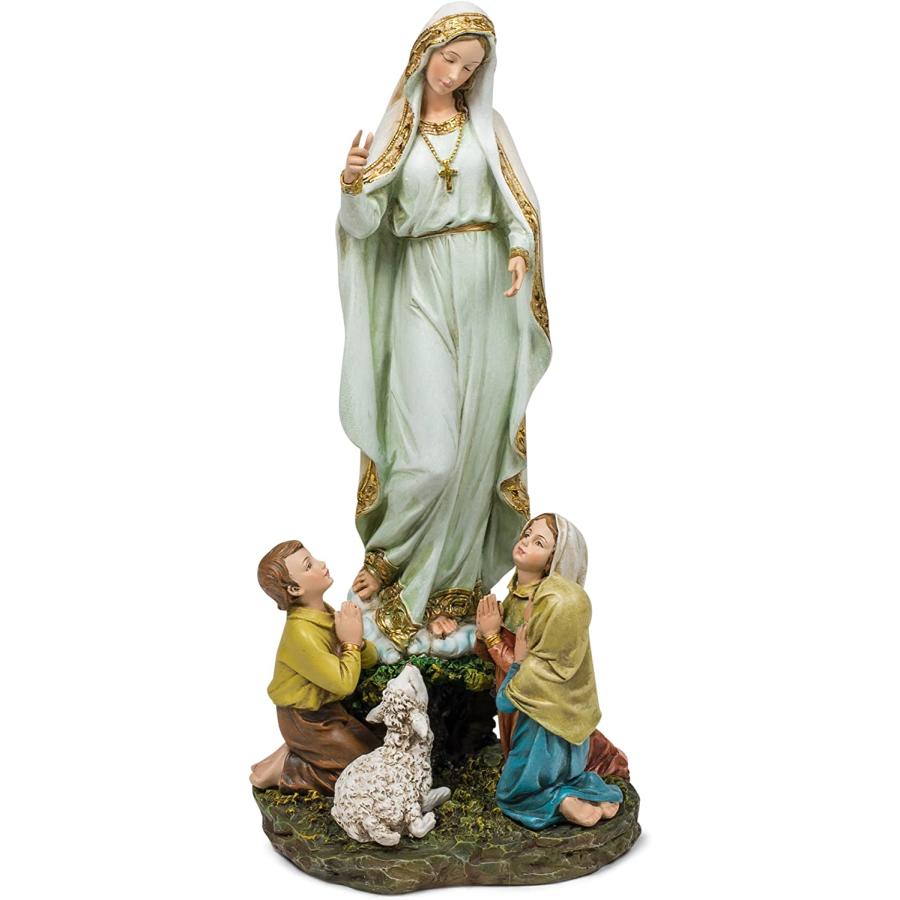 クリスチャン用彫刻 ファティマの聖母 彫刻彫像 高さ 約30cm