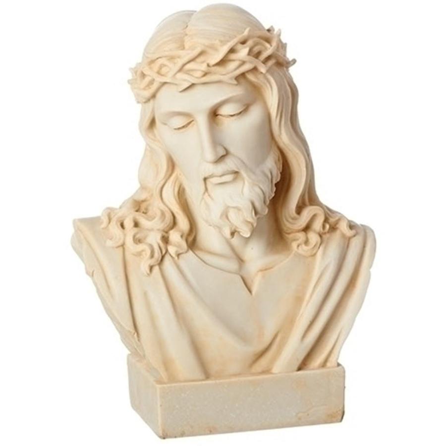 カトリック宗教彫刻 イエス・キリスト 胸像 大理石風 彫像/ Jesus Bust