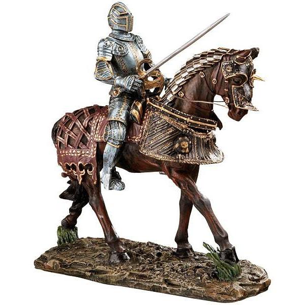中世ヨーロッパの騎士（ナイト）甲冑彫像 ブレナム宮殿蔵インテリア置物/ 重装騎兵 騎士道 百年戦争(輸入品｜romando