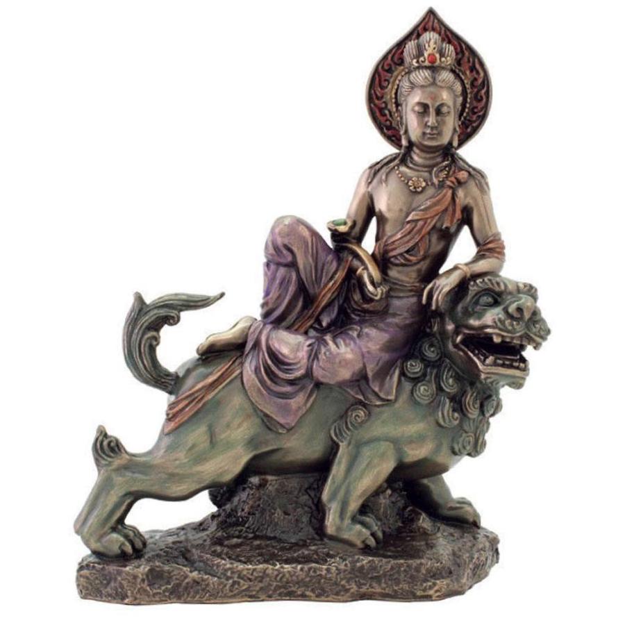 智慧を司る仏 文殊菩薩 仏教彫像 置物ブロンズ風フィギュア彫刻 大乗仏教 慈母供養の象徴 妙吉祥菩薩 受験 試験プレゼント贈り物 輸入品 O9l008 浪漫堂ショップ 通販 Yahoo ショッピング