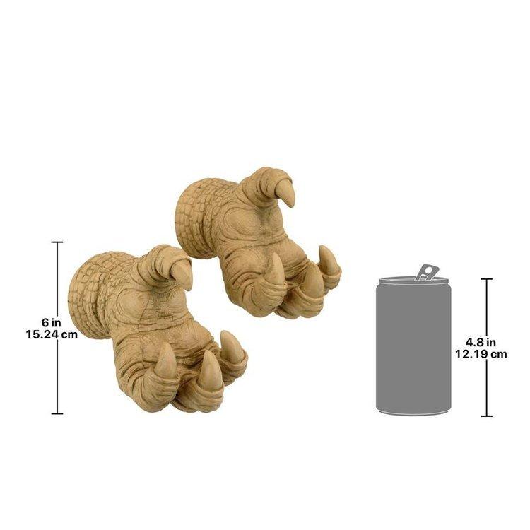 中世ゴシックドラゴンの鉤爪 剣/銃ハンガーセット彫刻彫像高さ約15cm