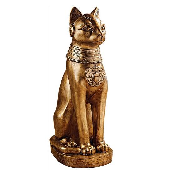 古代エジプト黄金色 バステト神彫像 彫刻/ 黄金猫 ブバスティス 古代エジプト黄金色 バステト神彫像 彫刻/ 黄金猫 ブバスティス