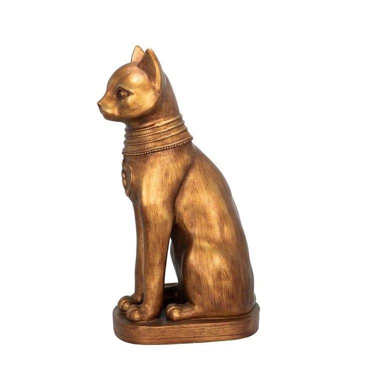 古代エジプト黄金色 バステト神彫像 彫刻/ 黄金猫 ブバスティス 古代エジプト黄金色 バステト神彫像 彫刻/ 黄金猫 ブバスティス