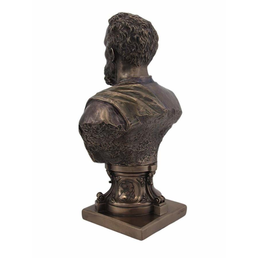 イタリアルネッサンスの巨匠 彫刻家 ミケランジェロ・ブオナローティ ブロンズ風 胸像 彫刻 彫像(輸入品｜romando｜04
