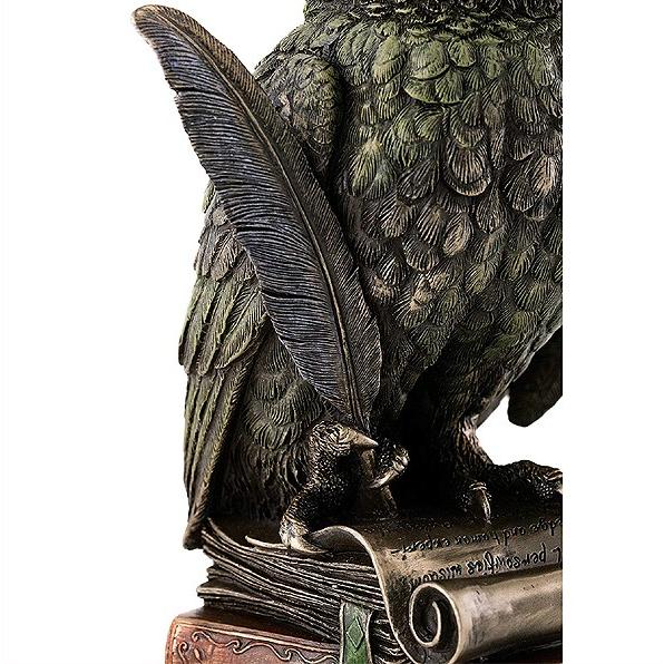 【美品】フクロウ　銅製　ブロンズ像　置物　インテリア　工芸品　美術品　A1495 本の上のホーン・フクロ梟 ふくろう彫像 ブロンズ風置物 彫刻