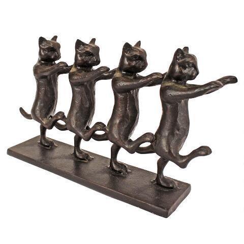 猫(ネコ）のコーラスライン キャッツ 鉄製風 デザイン・トスカノ製 彫刻 彫像/ 玄関 エントランス ピロティ（輸入品）