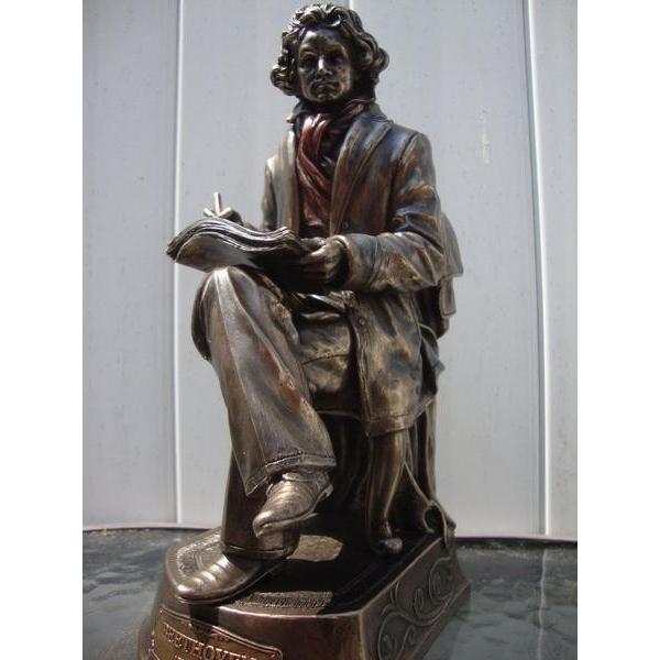 ベートーヴェン ブロンズ 銅像 ハンドメイド 中にシールあり 彫刻 約３５cm ベートーヴェン ブロンズ 銅像 ハンドメイド 中にシールあり 彫刻 約