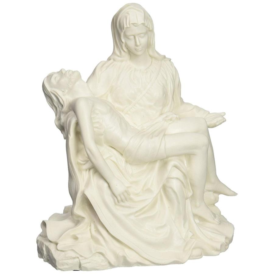 値引き値引き慈愛 ミケランジェロ作 ピエタ彫像 高さ約22cm サン・ピエトロ 十字架 聖母マリア(輸入品 彫刻