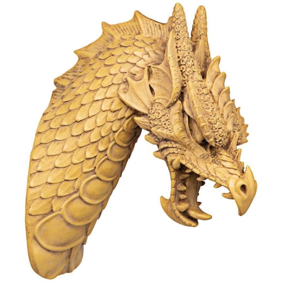 ドラゴン(龍)の頭部 壁掛け 彫像 ファンタジー装飾雑貨 ドラゴン(龍)の頭部 壁掛け 彫像 ファンタジー装飾雑貨