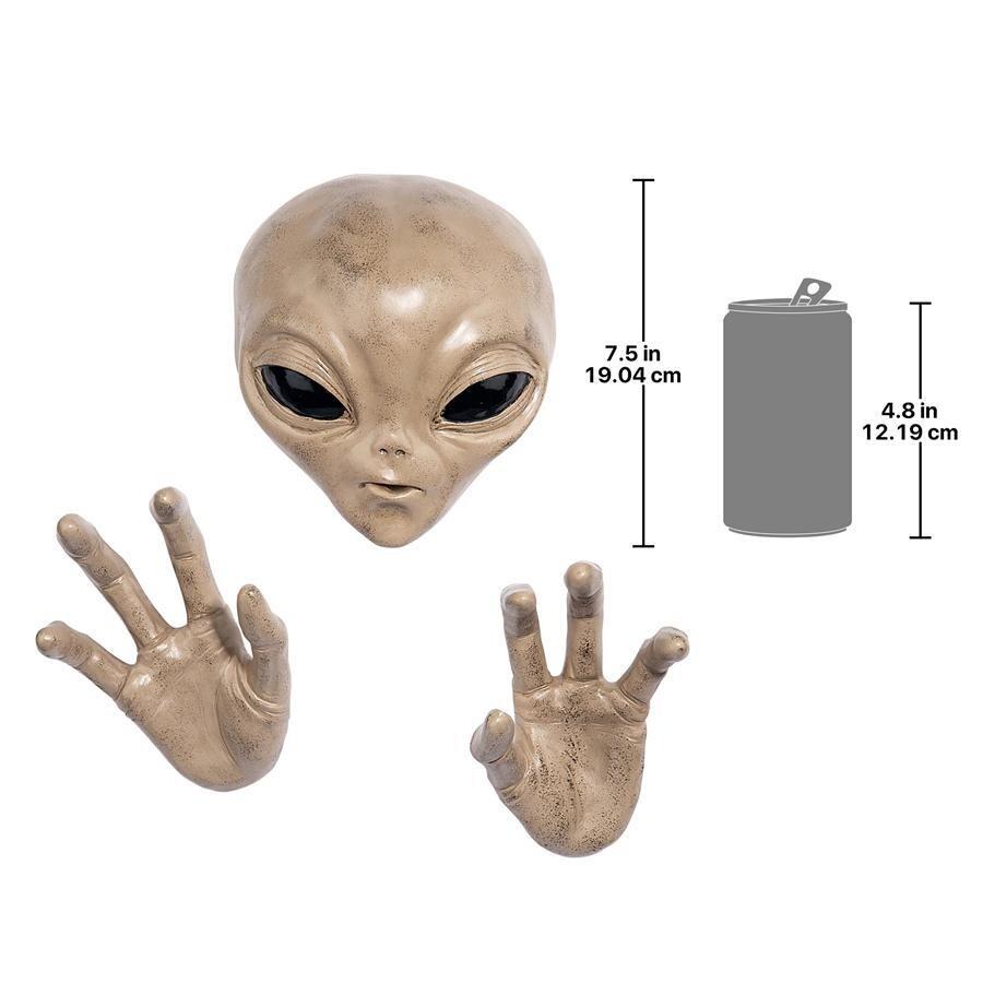 宇宙人 エイリアン ロズウェル グレイ 壁装飾オブジェ 彫刻 彫像 宇宙人 エイリアン ロズウェル グレイ 壁装飾オブジェ 彫刻 彫像