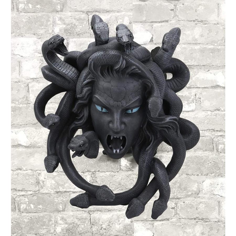 ギリシャ神話 ゴルゴンの女神 ヘビの頭髪を持った、メデューサ 壁彫刻 装飾インテリア置物輸入品 :  : 浪漫堂ショップ   通販    !ショッピング
