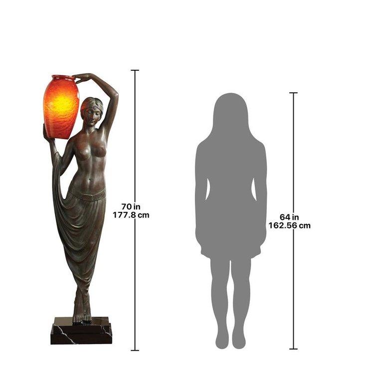 デザイン・トスカノ製 アール・デコ様式 光の女神彫刻台座 デザイン・トスカノ製 アール・デコ様式 光の女神彫刻台座