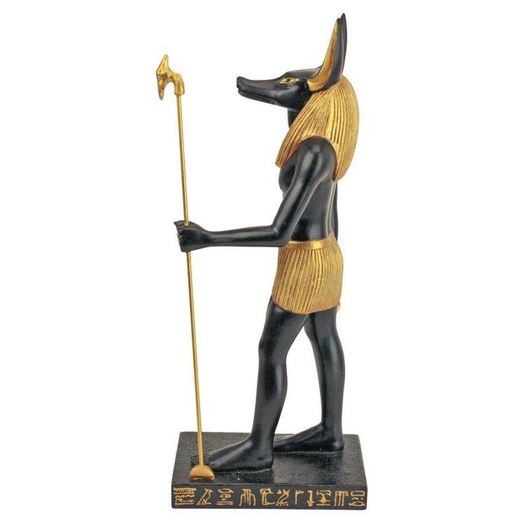 古代エジプト王国の冥界神 アヌビス彫像 ジャッカル彫刻、神殿 古代エジプト王国の冥界神 アヌビス彫像 ジャッカル彫刻、神殿