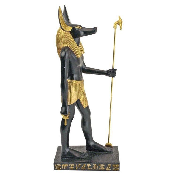 古代エジプト王国の冥界神 アヌビス彫像 ジャッカル彫刻、神殿 古代エジプト王国の冥界神 アヌビス彫像 ジャッカル彫刻、神殿