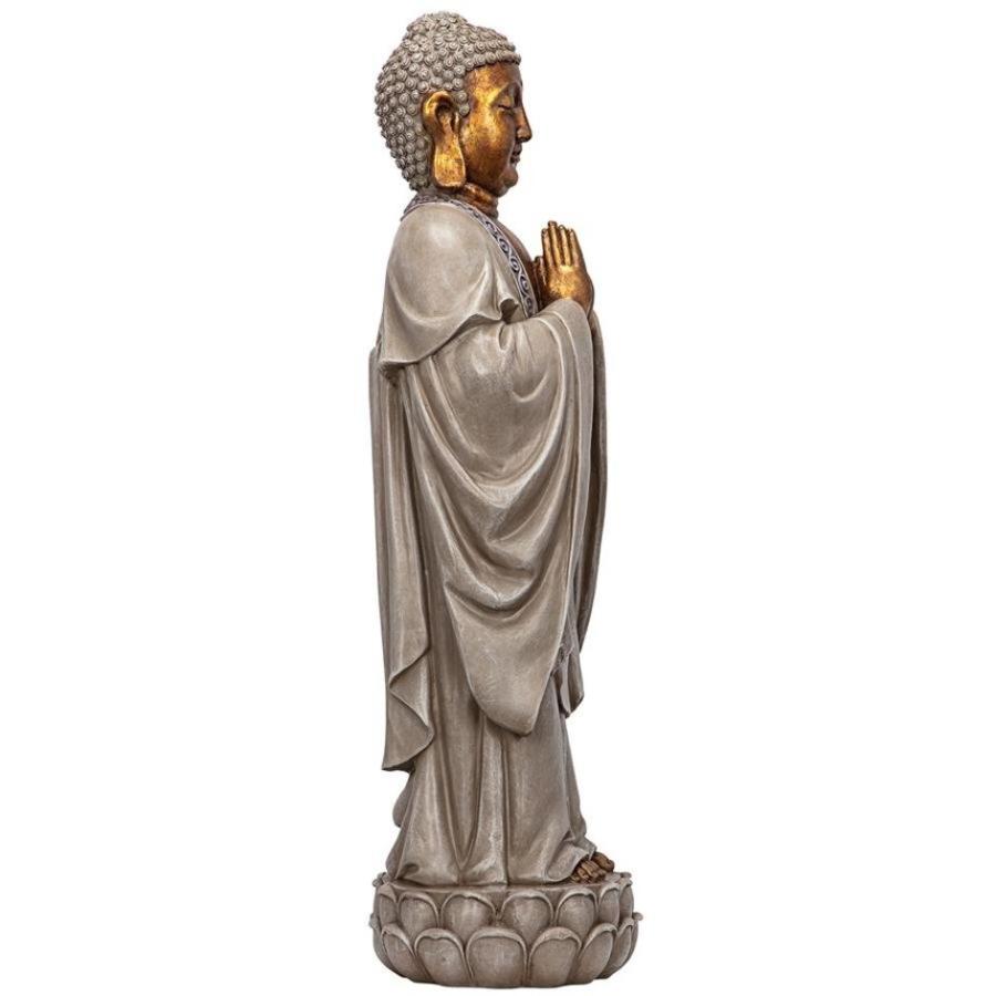 statue-jardin-zen-Bouddha-mudra-Dharma-chakra-Buddha-roue-loi