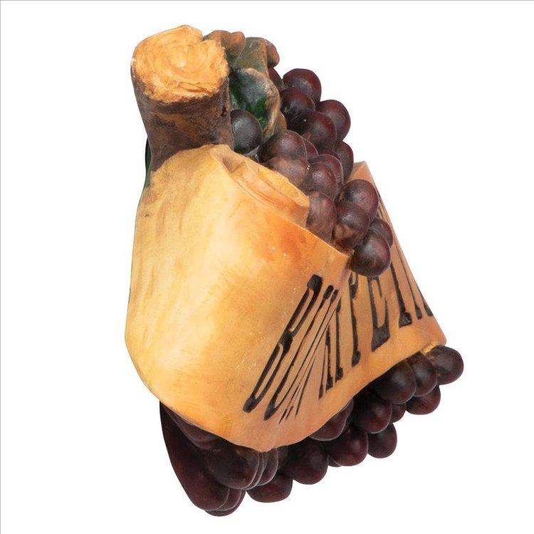 豊かさイタリア語看板ブドウ壁彫刻 「お食事をお楽しみください