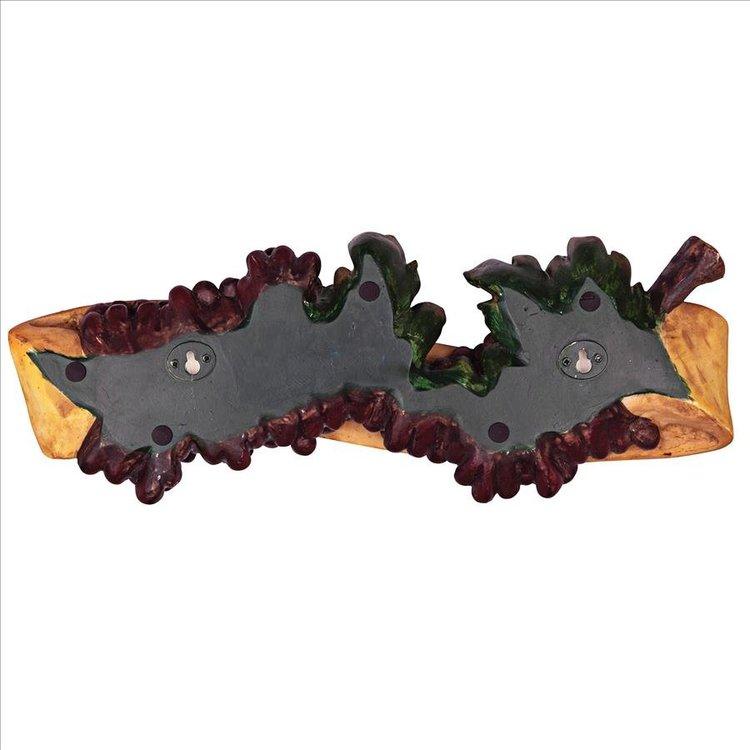 豊かさイタリア語看板ブドウ壁彫刻 「お食事をお楽しみください