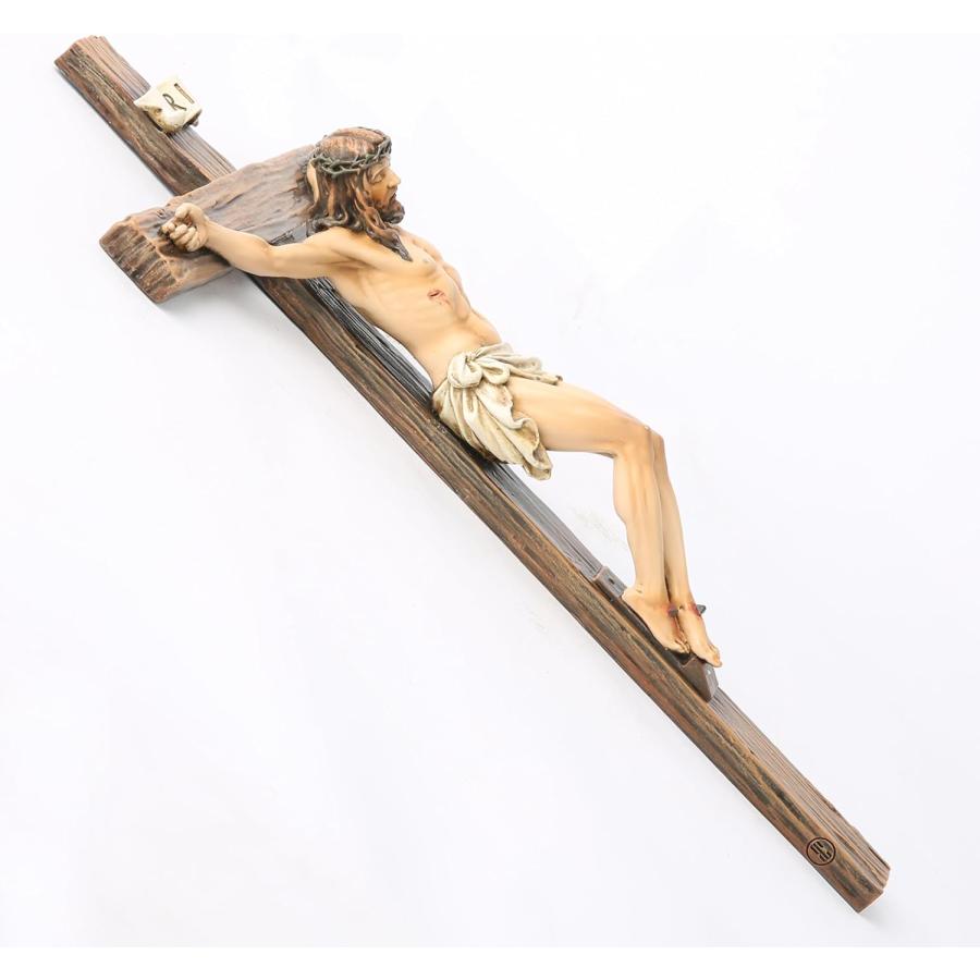 カトリック教会十字架の壁彫刻イエス・キリスト室内装飾品高さ35.6cm