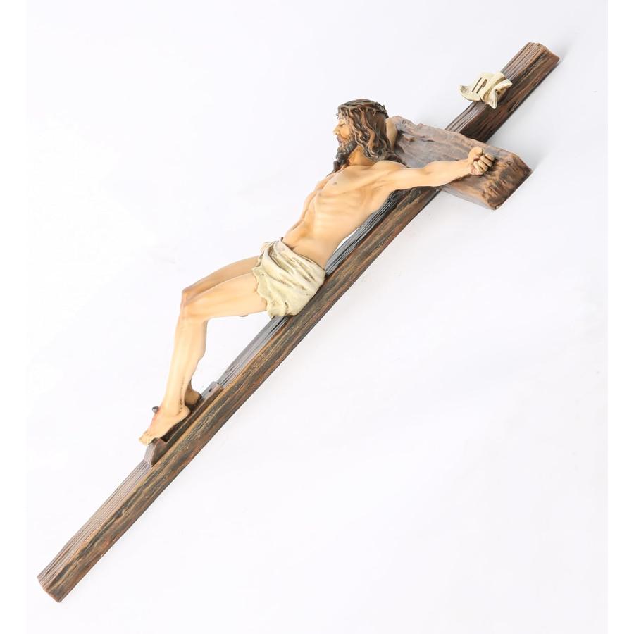 カトリック教会十字架の壁彫刻イエス・キリスト室内装飾品高さ52.8cm