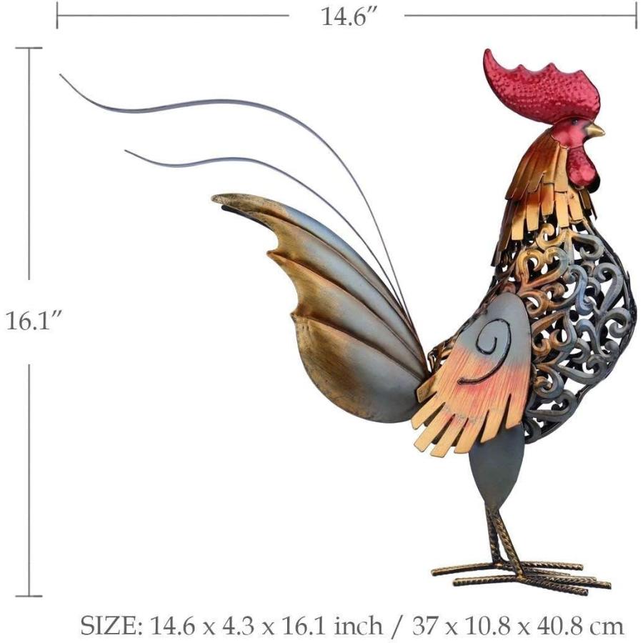 雄鶏 装飾品 工芸品 美術品 置物 メタル製 雄鶏 ニワトリ ホームファニシングアート工芸彫像 ワーク