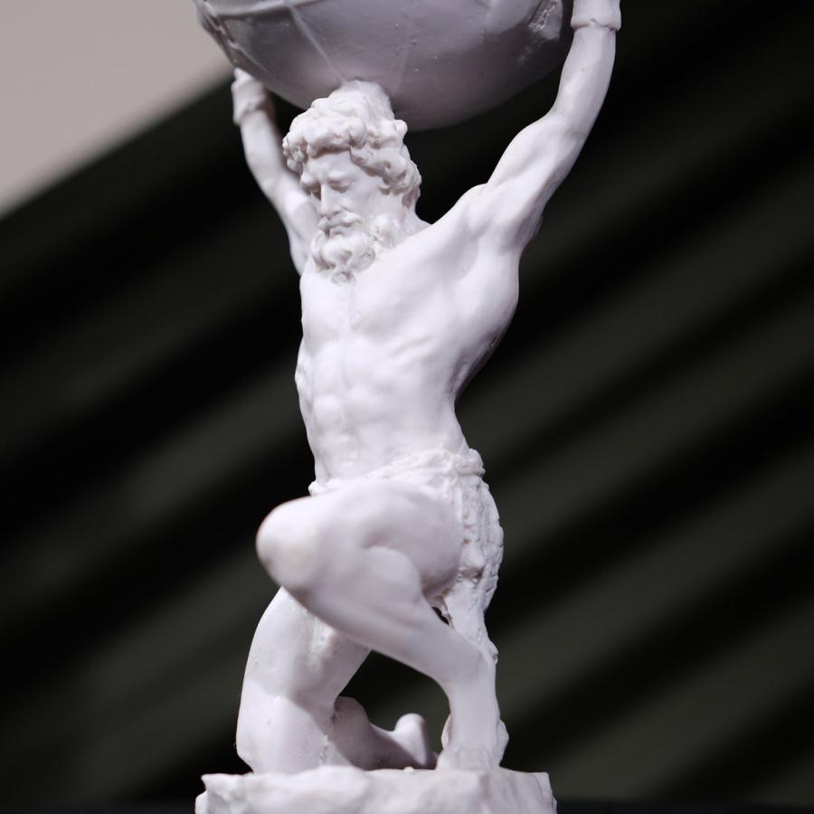 セール！即日納品！アトラス古代ギリシャの天と天文の神大理石風彫像
