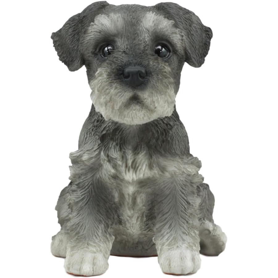 リアルなミニチュアシュナウザー子犬の彫像高さ15.9cm動物犬 リアルなミニチュアシュナウザー子犬の彫像高さ15.9cm動物犬