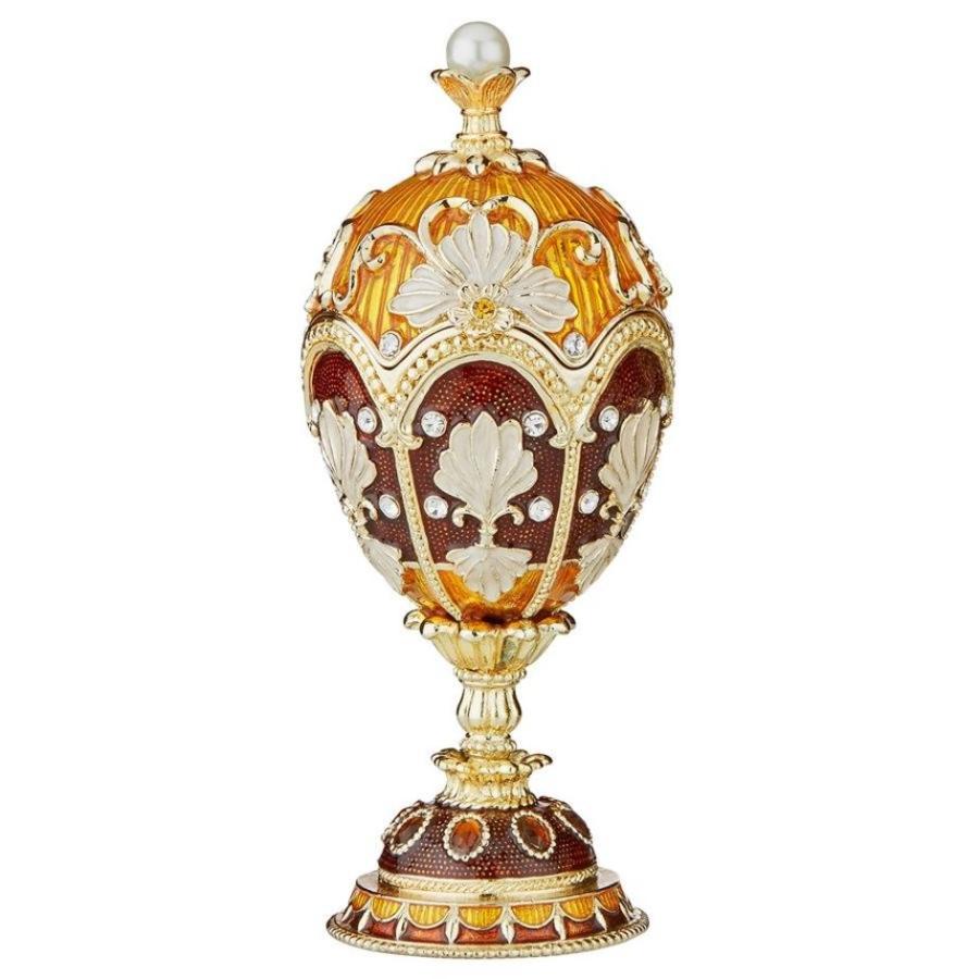 エナメル装飾のダンス彫刻 即納！ロシア風エナメルエッグロマノフスタイルファベルジュエッグ