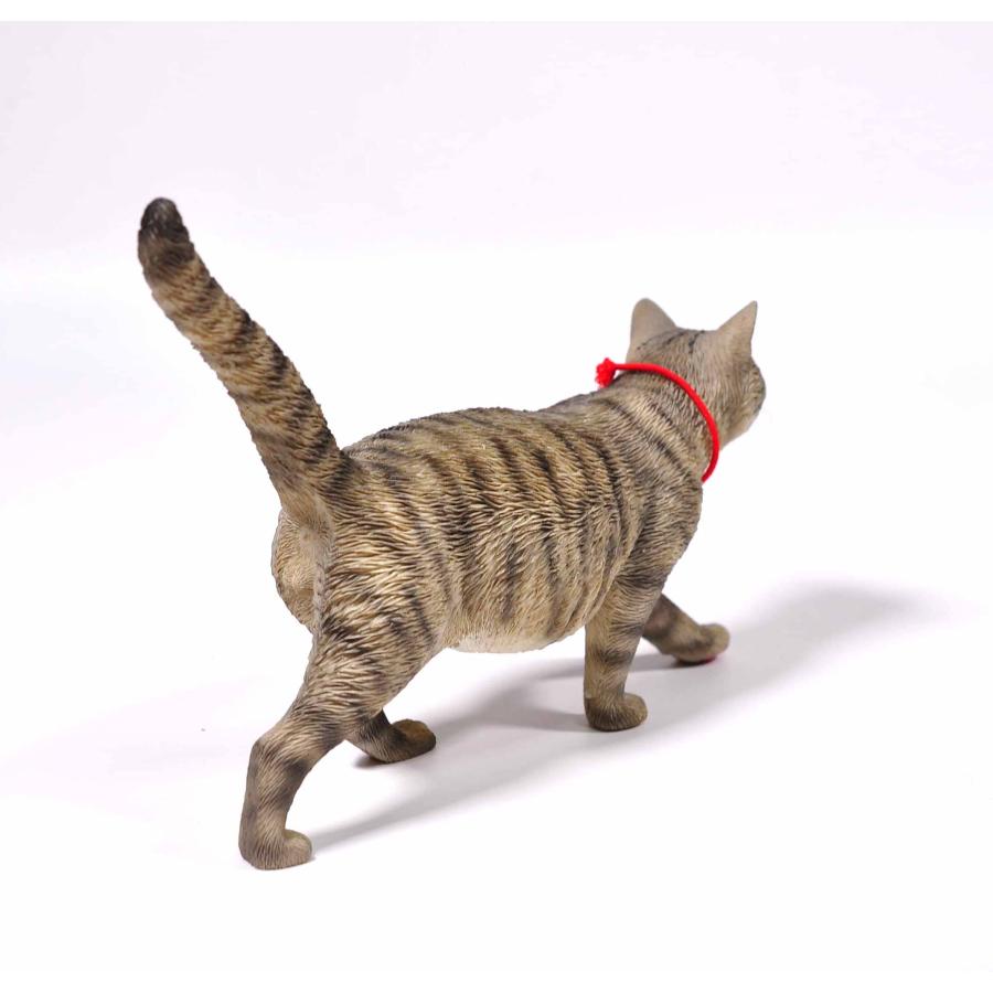 1/6サイズ 歩き回るサバトラ柄のリアル猫フィギュア動物彫像置物 ネコ好きプレゼント輸入品JXK-196A |  | 04