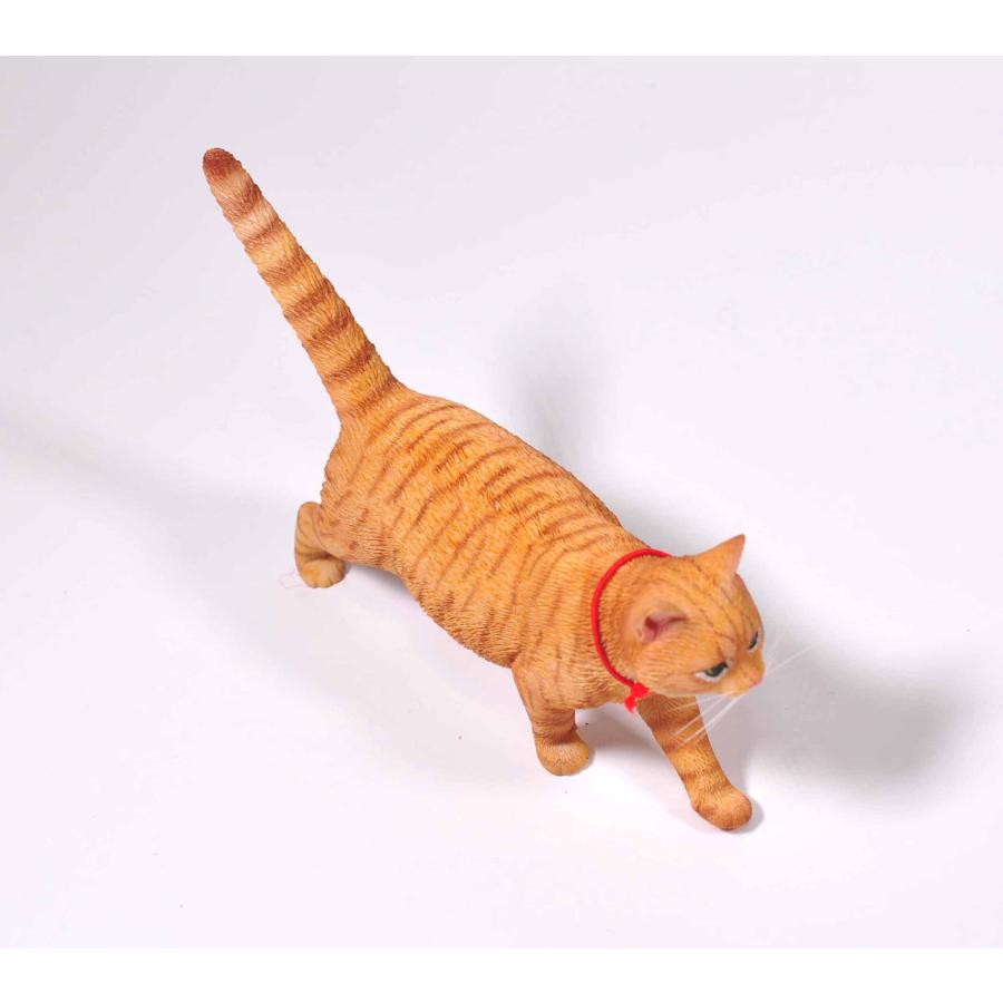 1/6サイズ 歩き回る茶トラ柄の猫 リアルチャトラネコフィギュア動物